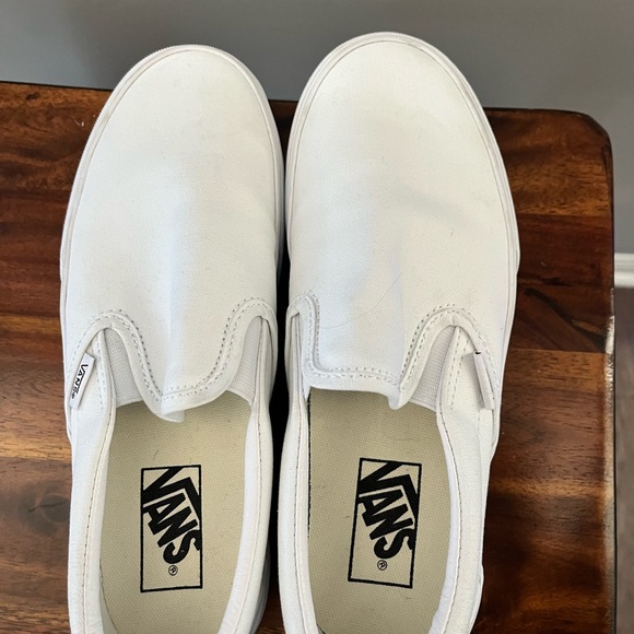 Vans White Slip-On Sneakers - Picture 6 of 7